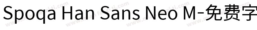 Spoqa Han Sans Neo M字体转换